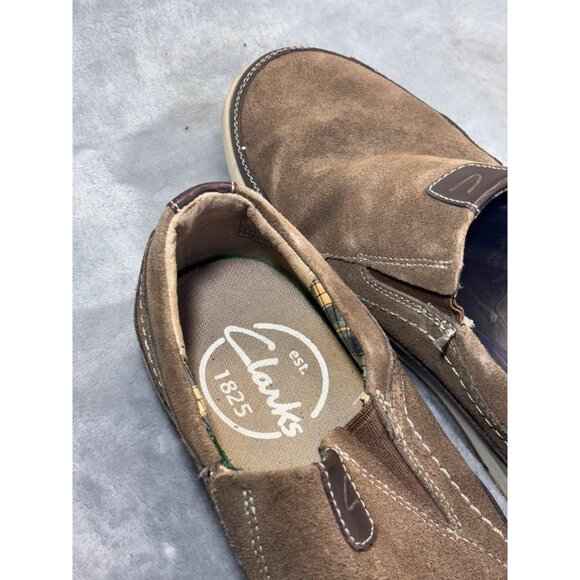 Clarks Shoes Men's 9M Tan Loafers slip on - Picture 8 of 10